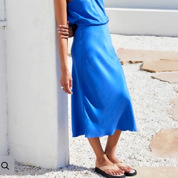 Fifteen Twenty Blue MIDI Skirt - Picture 2 of 9